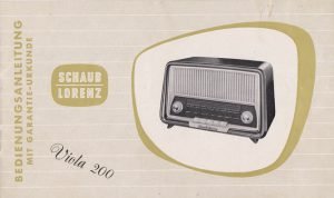 Bedienungsanleitung eines Rundfunkempfängers Ende der 1950er Jahre