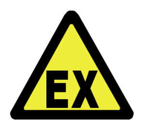 Explosionsschutz Warnzeichen nach Atex-Richtlinie