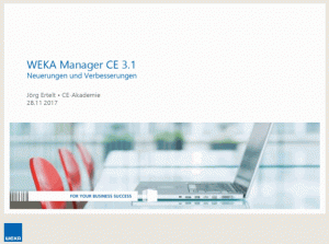 WEKA Manager CE Update Webinar 3.1